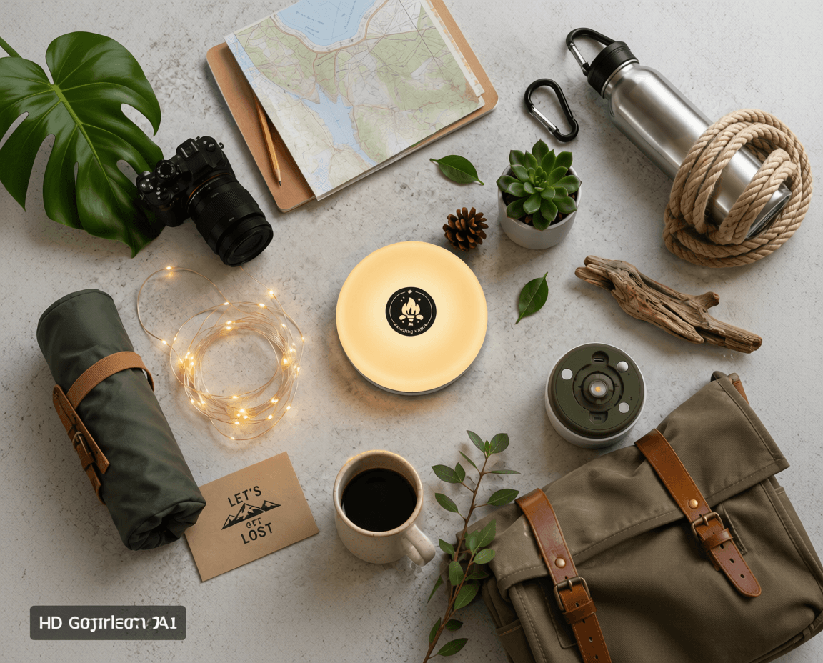 Lampe Nomade LED 4-en-1 Oria Rivea™ | Camping, Terrasse, Vanlife & Demande en Mariage